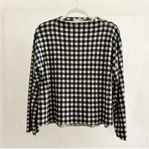 Zara | Black & White Checkered Top